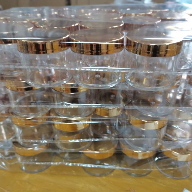 Acrylic Powder Clear - 20/50/100 قطعة غطاء ذهبي واضح زجاجات