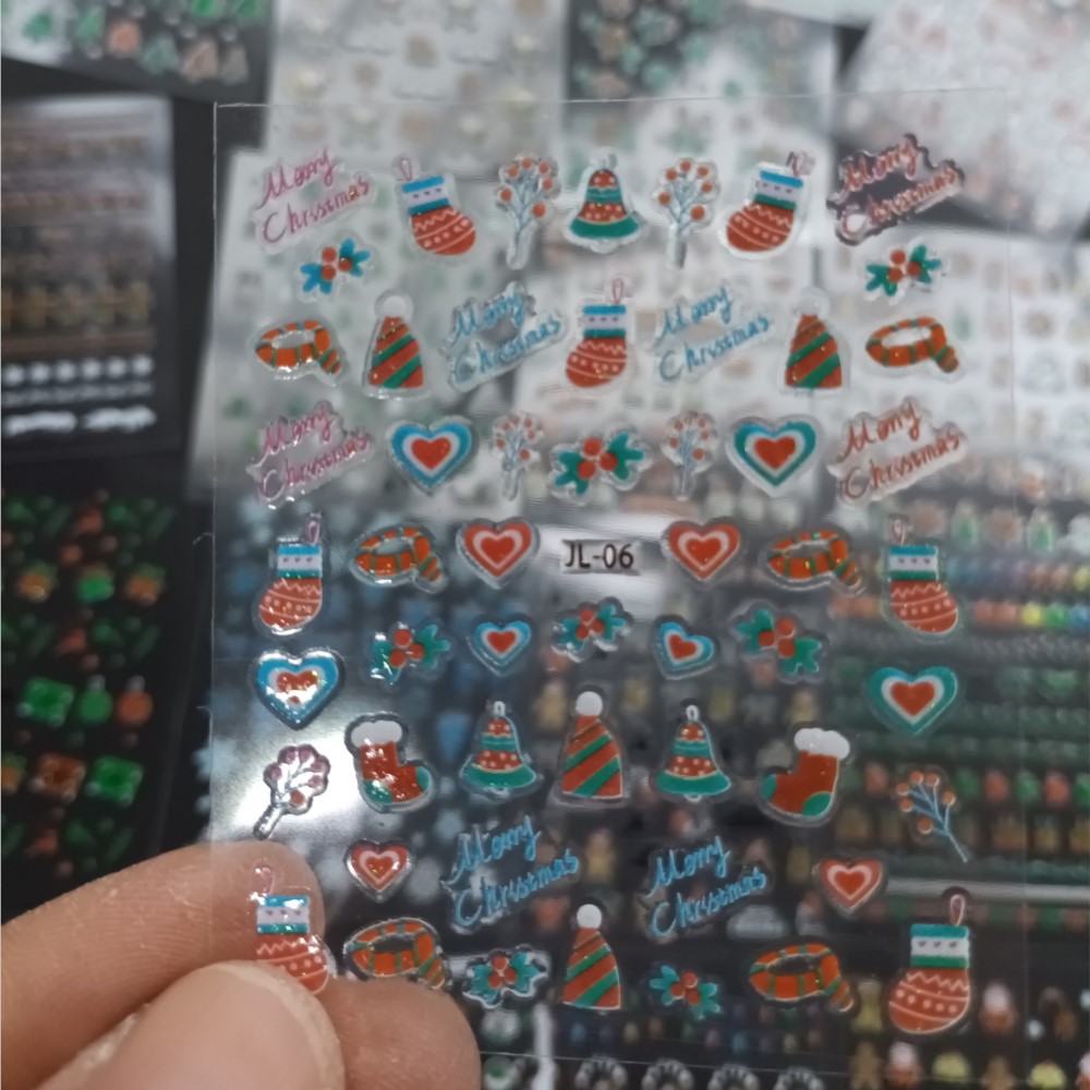 30 قطعة عيد الميلاد مسمار الفن - مراجعة Nail Art Xmas Stickers وسعره