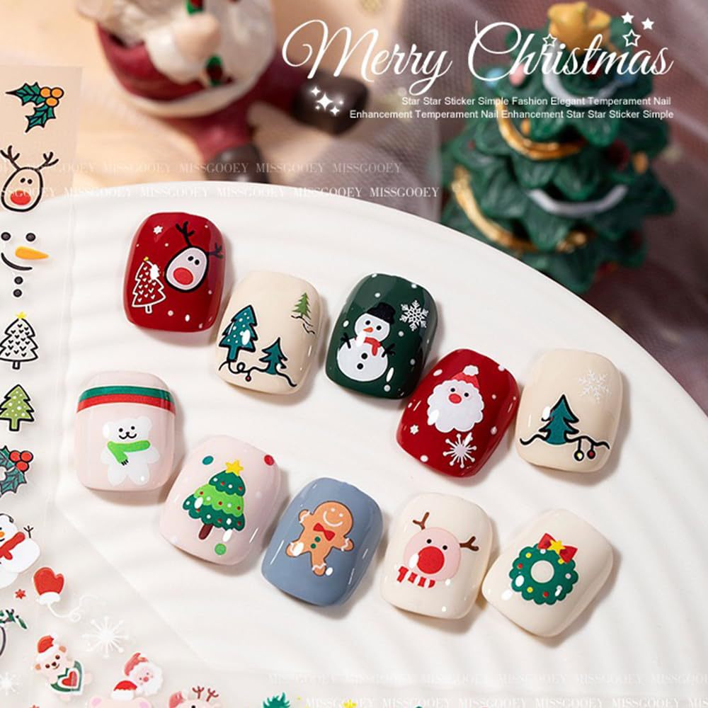 30 ورقة من ملصقات فن الأظافر ل - مراجعة Nail Art Xmas Stickers وسعره