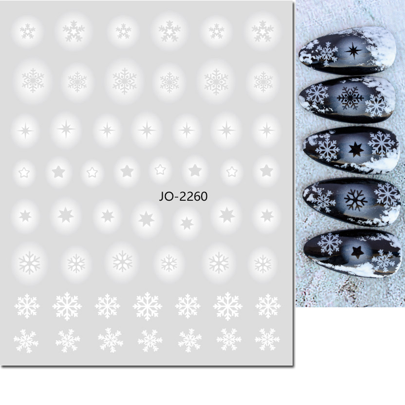 مسمار الفن 3d الشارات الأبيض ج - مراجعة Nail Art Xmas Stickers وسعره