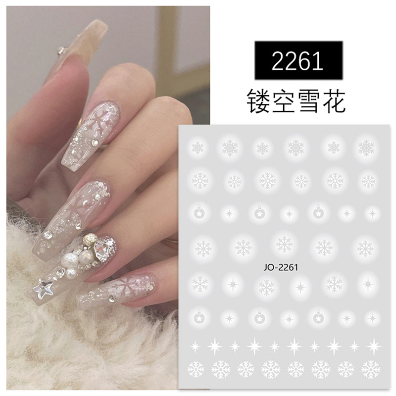 مسمار الفن 3d الشارات الأبيض ج - مراجعة Nail Art Xmas Stickers وسعره