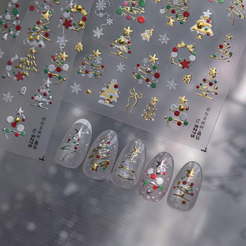 ملصقات أظافر ثلاثية الأبعاد لع - مراجعة Nail Art Xmas Stickers وسعره